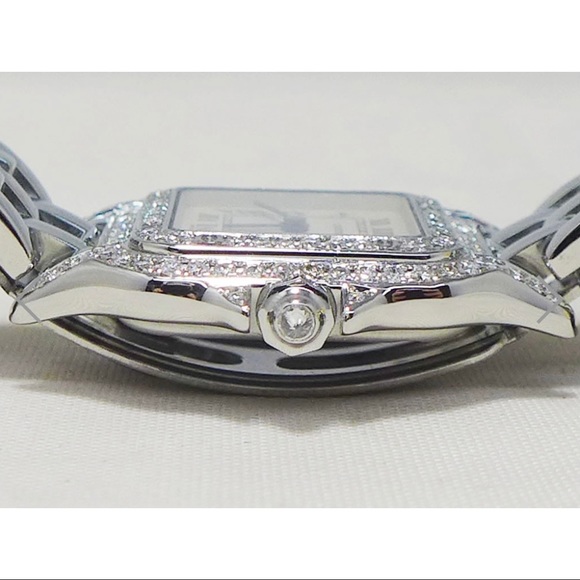 CARTIER PANTHERE 23mm Quartz Steel 0.89TCW DIAMOND Watch - Picture 5 of 11